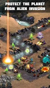 Gameplay from Ancient Planet Tower Defense