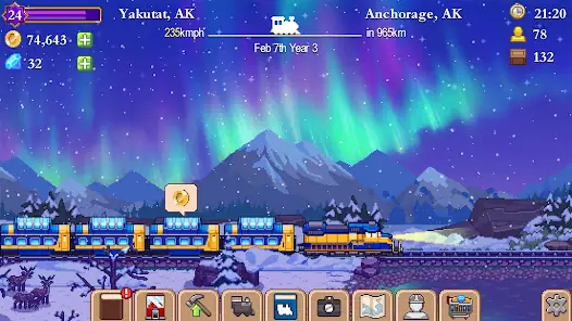Second gameplay view from Tiny Rails – Train Tycoon